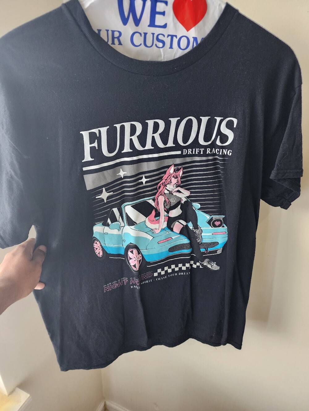 Fast And Furrious Furry Graphic T-Shirt (Fox?)